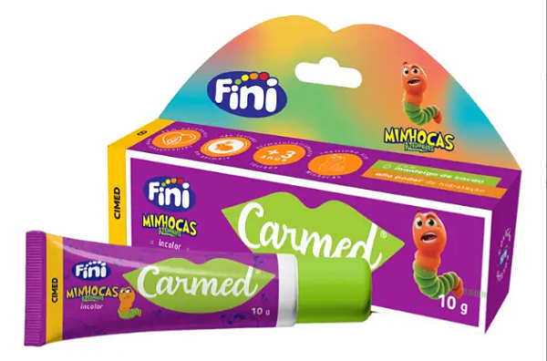 Hidratante Protetor Labial Carmed FINI Minhocas Incolor 10g