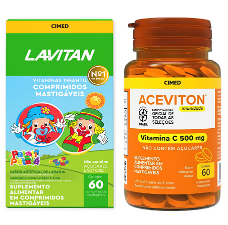 KIT Lavitan KIDS 60cps sortidos +  ACEVITON 60cps Mtgável