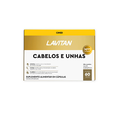 Lavitan Hair C/60 Cápsulas Vitamina Para Cabelos E Unhas