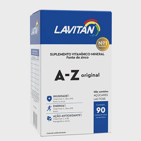Lavitan Polivitamínico A-Z Original Homem 90 cps
