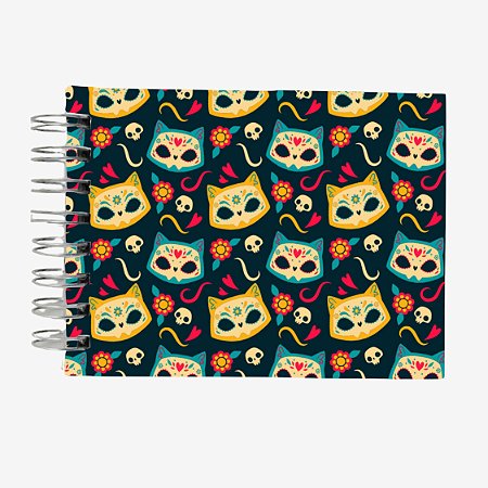 Sketchbook Wire-o “Gatinhos Día de los Muertos”
