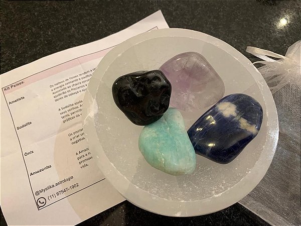 Kit de pedras naturais: signo PEIXES