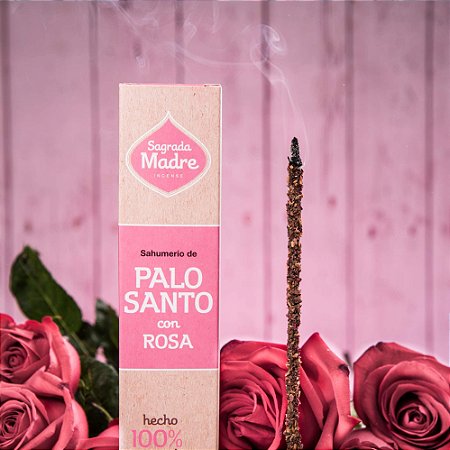 Incenso Sagrada Madre: Palo Santo com Rosas