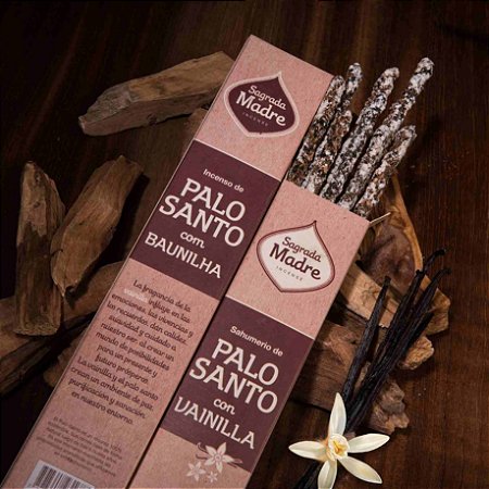 Incenso Sagrada Madre: Palo Santo com Vanila