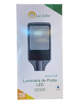 LUMINÁRIA DE POSTE PÚBLICA 200W 6500K SMD IP66