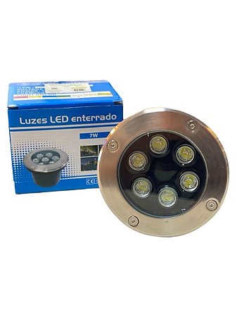 LUMINÁRIA DE SOLO EMBUTIR  Ø12CM 7W 6500K BIVOLT