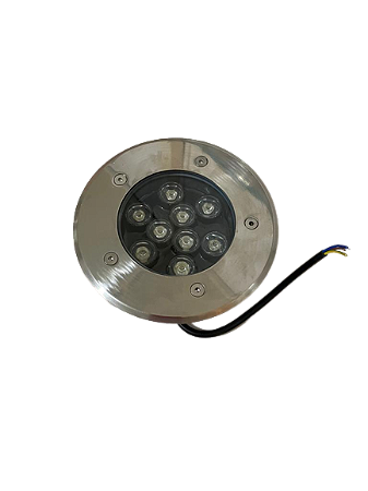 LUMINÁRIA DE SOLO EMBUTIR  Ø15CM 18W VERDE BIVOLT