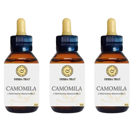 CAMOMILA - EXTRATO 60ML ( Tintura Mãe ) KIT COM 03 UNIDADES