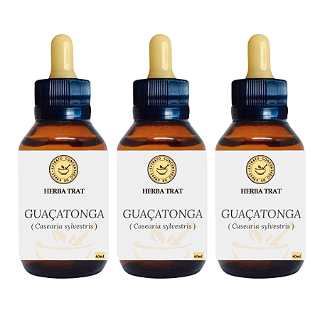 GUAÇATONGA - EXTRATO 60ML ( Tintura Mãe ) KIT COM 03 UNIDADES