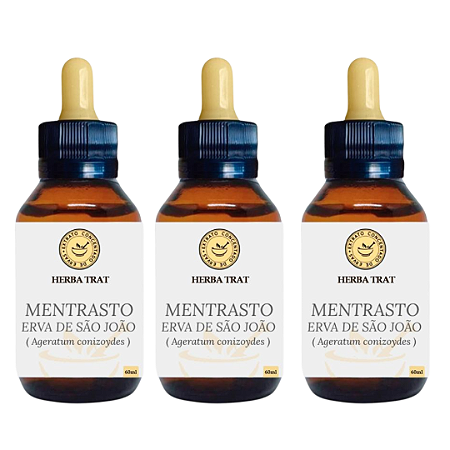 MENTRASTO / ERVA DE SÃO JOÃO - EXTRATO 60ML KIT COM 03 UNIDADES