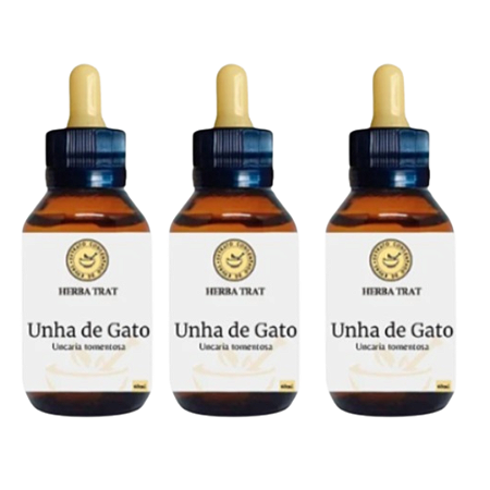 UNHA DE GATO - EXTRATO 60ML ( Tintura Mãe ) KIT COM 3 UNIDADES