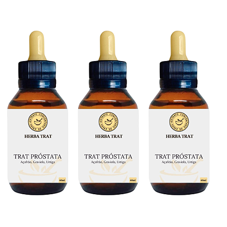 TRAT PRÓSTATA - EXTRATO 60ml (Tintura Mãe) KIT COM 3 UNIDADES