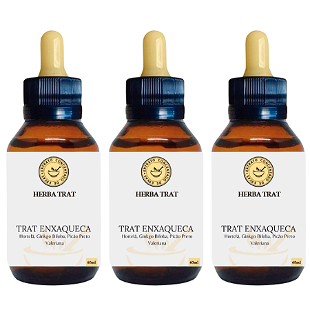 TRAT ENXAQUECA - EXTRATO 60ml (Tintura Mãe) KIT COM 3 UNIDADES