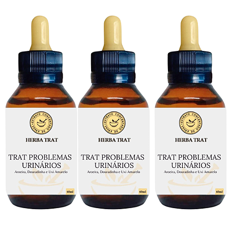 TRAT PROBLEMAS URINÁRIOS  - EXTRATO 60ml (Tintura Mãe) KIT COM 3 UNIDADES