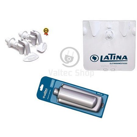 Refil filtro + suporte + torneira purificador latina p355
