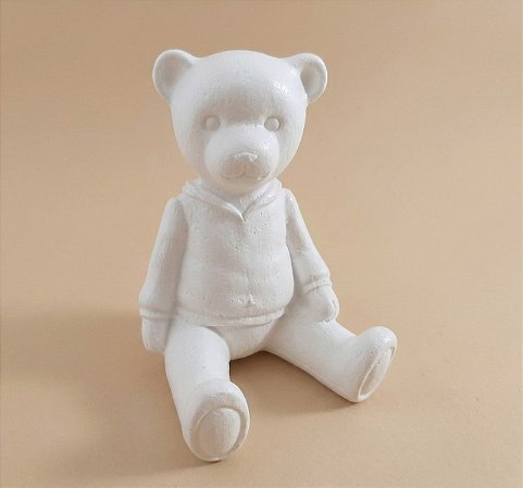 Urso Sentado Liso em 3D
