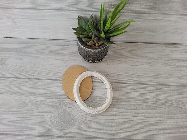 KIT MOLDURA OVAL + FUNDO DE MDF  C/ 10 KITS