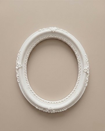 Kit Moldura Oval + Fundo de Mdf C/ 10 Kits