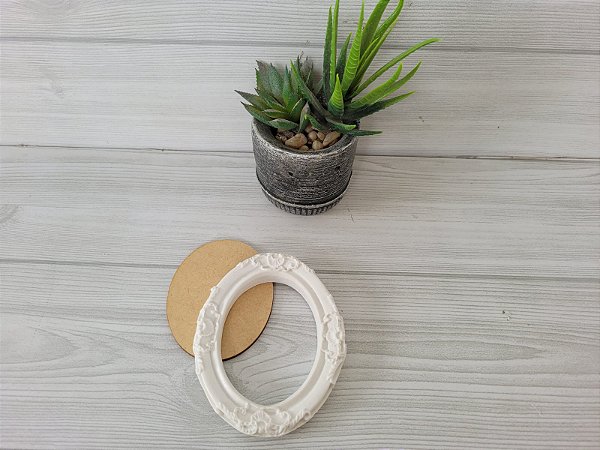 KIT MOLDURA OVAL + FUNDO DE MDF C/ 10 KITS