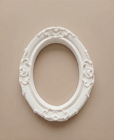 Kit Moldura Oval + Fundo de Mdf C/ 10 Kits