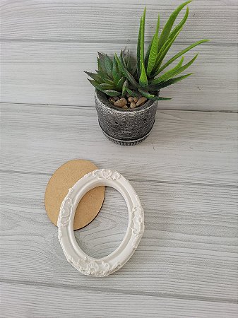 KIT MOLDURA OVAL + FUNDO DE MDF LLA-29 C/ 15 KITS
