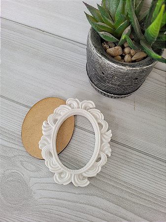 KIT MOLDURA OVAL + FUNDO DE MDF  C/ 10 KITS
