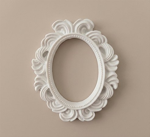 Kit Moldura Oval + Fundo de Mdf C/ 10 Kits