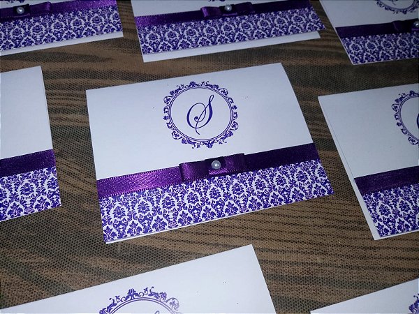 Convite Roxo Aniversário