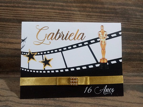 Convite Aniversário Oscar Cinema