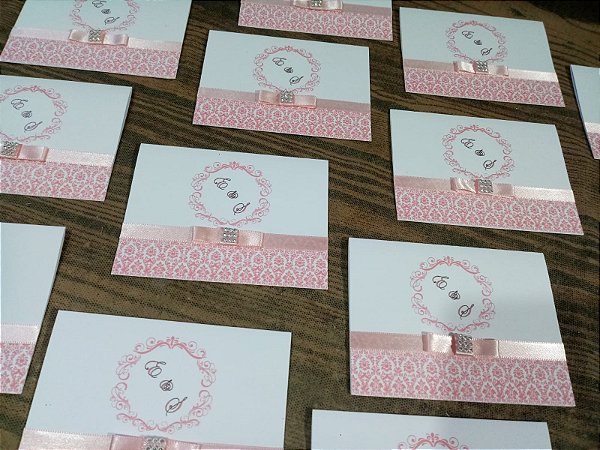 Convite Casamento Arabesco Rosa