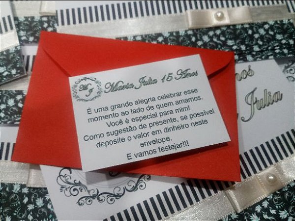 Cartão Presente Individual com Envelope