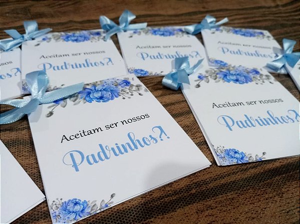 Manual para Padrinhos com 7 páginas Azul