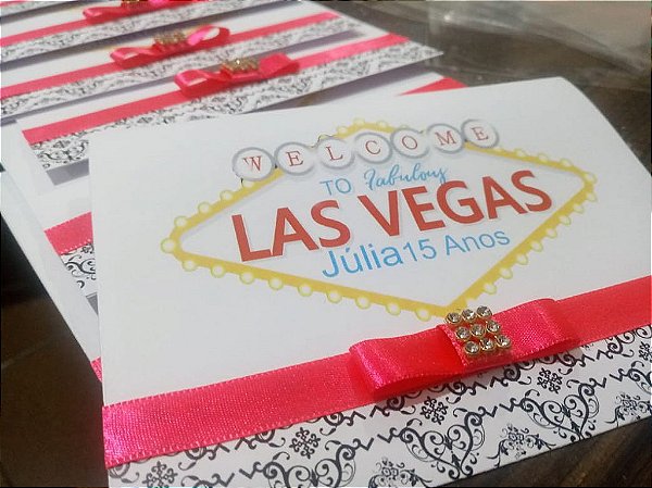 Convite Aniversário Las Vegas