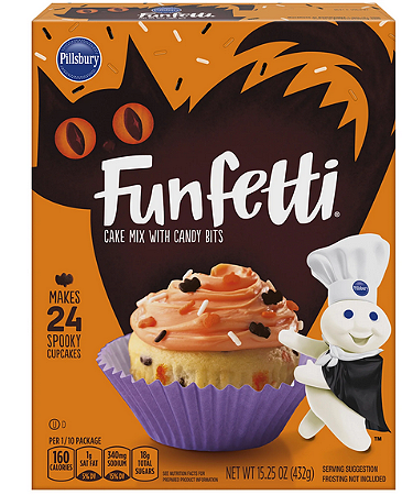 Mistura para Bolo de Chocolate Pillsbury Funfetti Slime com Confeitos Coloridos- Edição Halloween