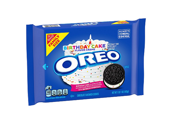 OREO Birthday Cake Creme Chocolate Sandwich Cookies 482g
