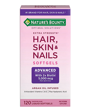 Nature's Bounty Optimal Solutions Advanced Hair, Skin and Nail Biotin & Vitamins A, C, & E