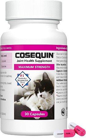 Cosequin Suplementos para articulações de gatos 30 capsulas