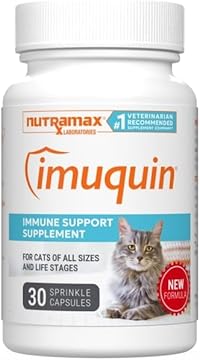 Nutramax Imuquin Suplemento de Saúde Imunológica em Pó para Gatos 30 capsulas