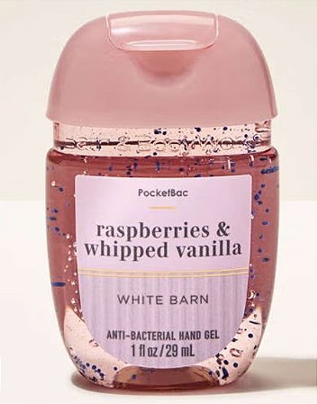 Bath & Body Works Alcool em Gel Raspberries & Whipped Vanilla 29ml