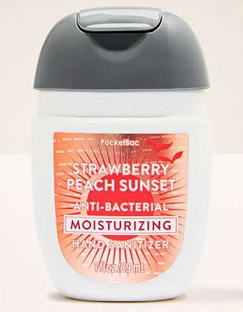 Bath & Body Works Alcool em Gel Strawberry Peach Sunset 29ml