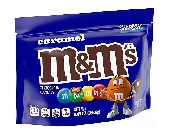 M&M Caramelo Chocolate tamanhos variados