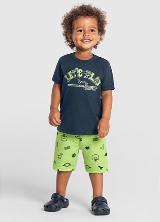 Conjunto Infantil Menino Brandili Tamanho 1-2-3 Verão