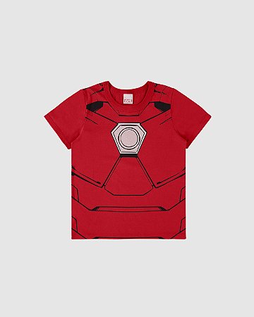 Camisa Infantil Menino Malwee Personagem Homem de Ferro Tamanhos 4-6-8