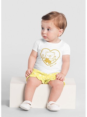 Conjunto Bebê Menina Brandili Tamanho P-M-G Verão
