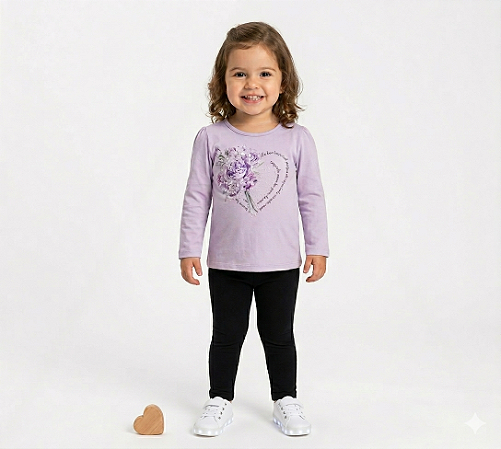 Conjunto Infantil Menina Leve Confortável Milon