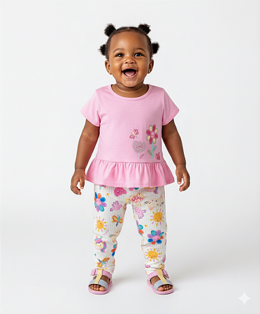 Conjunto Bebê Menina Kely Ket Tamanho P-G