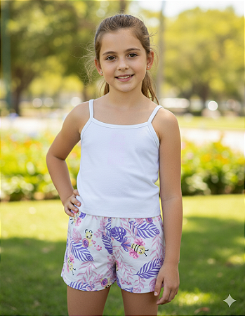 Conjunto Infantil Menina Brandili Tamanho 10 Verão