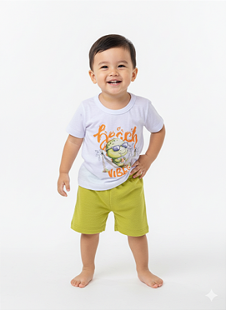 Conjunto Bebê Menino Rei Rex Tamanho P Verão