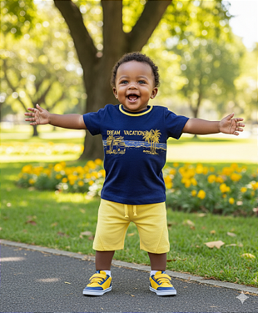 Conjunto Infantil Menino Rei Rex 1 Verão