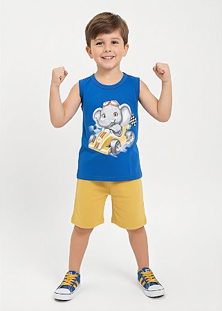 Conjunto Infantil Menino Kyly Elefantinho Verão